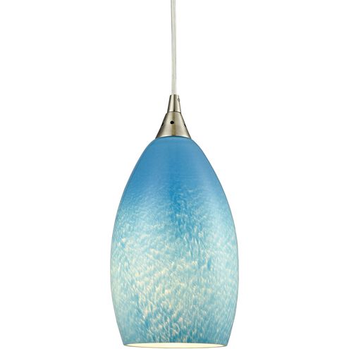 Earth 1 Light 5 inch Satin Nickel Mini Pendant Ceiling Light in Incandescent