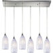 Verona 6 Light 30 inch Satin Nickel Multi Pendant Ceiling Light in Snow White Glass, Configurable