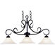 Buckingham Linear Chandelier Ceiling Light in Incandescent