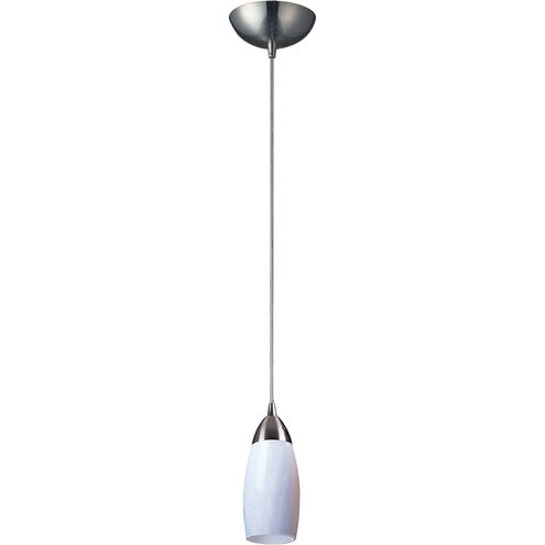 Milan 1 Light 3 inch Satin Nickel Multi Pendant Ceiling Light in Simply White Glass, Incandescent, Configurable