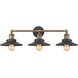 English Pub 3 Light 28 inch Antique Brass Vanity Light Wall Light