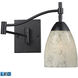Celina LED 10 inch Dark Rust Sconce Wall Light in Snow White Glass