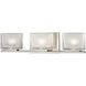 Chiseled Glass LED 20 inch Brushed Nickel Vanity Light Wall Light