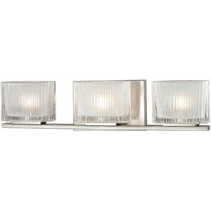 Chiseled Glass LED 20 inch Brushed Nickel Vanity Light Wall Light