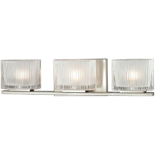 Chiseled Glass LED 20 inch Brushed Nickel Vanity Light Wall Light
