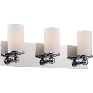 Adam 3 Light 20.5 inch Chrome Vanity Light Wall Light