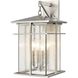 Oak Park 4 Light 20 inch Antique Brushed Aluminum Outdoor Wall Sconce