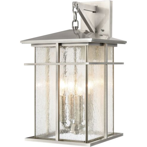 Oak Park 4 Light 20 inch Antique Brushed Aluminum Outdoor Wall Sconce