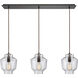 Barrel 3 Light 36 inch Oil Rubbed Bronze Mini Pendant Ceiling Light in Linear, Linear