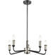 Cortlandt 5 Light 23 inch Iron with Silver Chandelier Ceiling Light