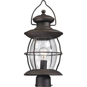 Village Lantern 1 Light 21 inch Weathered Charcoal Outdoor Post Mount