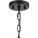 Heathrow 3 Light 14 inch Matte Black with Satin Brass Pendant Ceiling Light