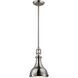 Rutherford 1 Light 9 inch Brushed Nickel Mini Pendant Ceiling Light