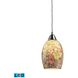 Avalon LED 5 inch Satin Nickel with Multicolor Mini Pendant Ceiling Light