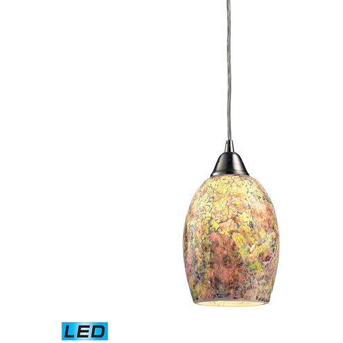 Avalon LED 5 inch Satin Nickel with Multicolor Mini Pendant Ceiling Light