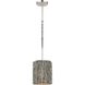 Abaca 1 Light 8 inch Polished Nickel Mini Pendant Ceiling Light
