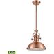 Chadwick LED 13 inch Antique Copper Pendant Ceiling Light