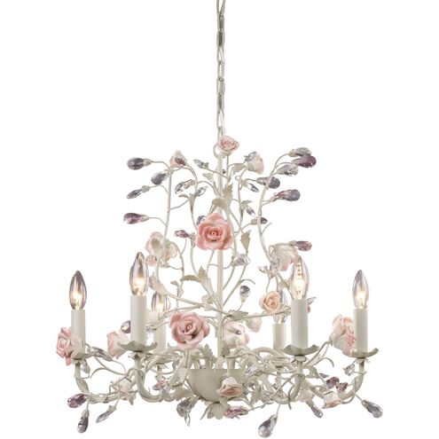 Heritage 6 Light 22 inch Cream Chandelier Ceiling Light