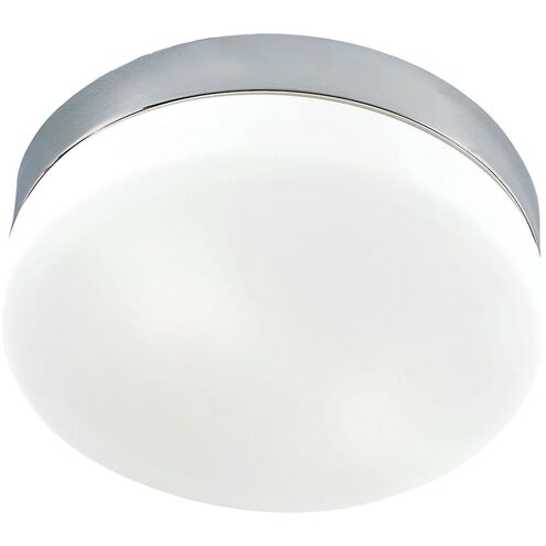 Disc LED 11 inch Silver with White Flush Mount Ceiling Light in Satin Nickel