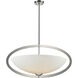 Dione 6 Light 37 inch Polished Nickel with White Pendant Ceiling Light