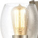Bixler 1 Light 5 inch Light Wood with Satin Nickel Sconce Wall Light
