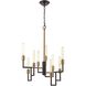 Congruency 9 Light 23 inch Oil Rubbed Bronze with Satin Brass Chandelier Ceiling Light