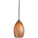 Mulinello 1 Light 6 inch Satin Nickel with Burnt Orange Mini Pendant Ceiling Light in Cocoa, Incandescent