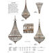 Empire 9 Light 23 inch Mocha Chandelier Ceiling Light