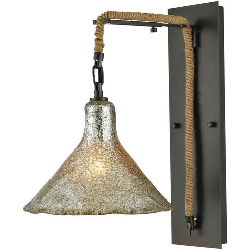 Hand Formed Glass Sconce Wall Light in Incandescent