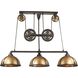Torque Linear Chandelier Ceiling Light in Standard