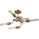 Transit 6 Light 16 inch Matte Gold Semi Flush Mount Ceiling Light