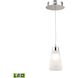 Coppa 1 Light 5 inch Chrome with White Mini Pendant Ceiling Light in White Opal