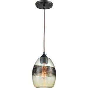 Whisp 1 Light 6 inch Oil Rubbed Bronze Mini Pendant Ceiling Light