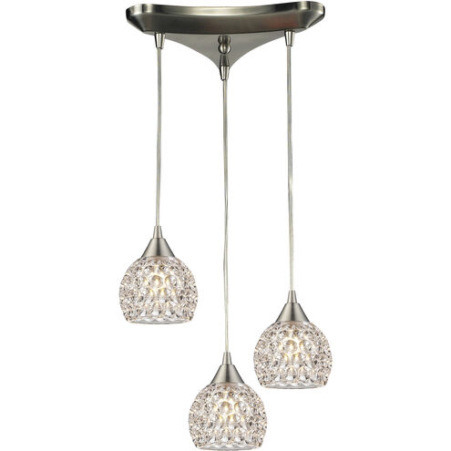 Kersey LED 10 inch Satin Nickel Multi Pendant Ceiling Light, Configurable