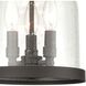 Renford 3 Light 8 inch Architectural Bronze with Clear Outdoor Pendant