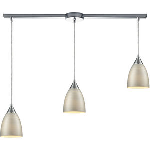 Merida 3 Light 36 inch Polished Chrome Multi Pendant Ceiling Light in Linear with Recessed Adapter, Linear