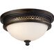 Flushmounts 2 Light 13 inch Deep Rust Flush Mount Ceiling Light
