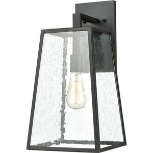 Meditterano 1 Light 18 inch Matte Black Outdoor Wall Sconce