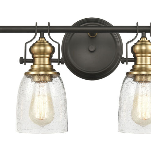 Chadwick 4 Light 32 inch Oil Rubbed Bronze with Satin Brass Vanity Light Wall Light