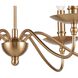 Wellsley 6 Light 25 inch Burnished Brass Chandelier Ceiling Light
