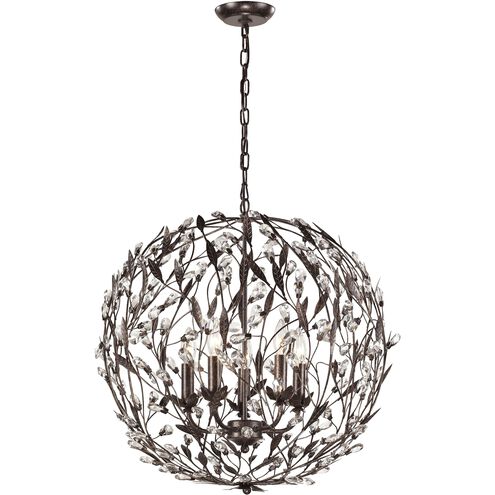 Circeo 5 Light 24 inch Deep Rust Chandelier Ceiling Light