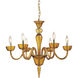 Vidriana 6 Light 28 inch Yellow with Polished Chrome Chandelier Ceiling Light
