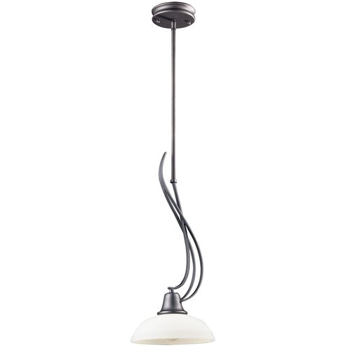 Franklin Creek 1 Light 9 inch Graphite with White Mini Pendant Ceiling Light