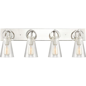 Gabby 4 Light 32 inch Polished Nickel Vanity Light Wall Light