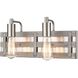 Brigantine 2 Light 16 inch Satin Nickel with Weathered Driftwood Vanity Light Wall Light