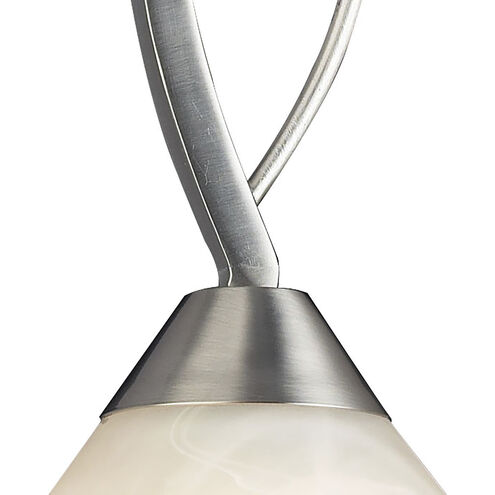 Elysburg 1 Light 7 inch Satin Nickel with White Swirl Mini Pendant Ceiling Light
