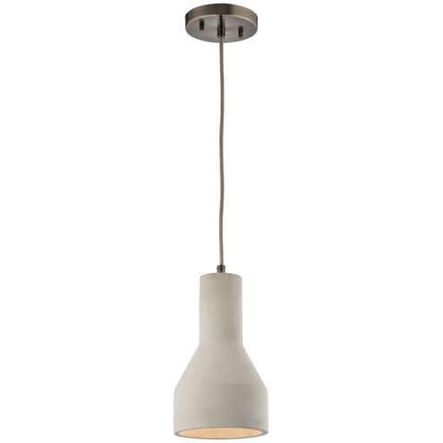 Urban Form 1 Light 6 inch Black Nickel Mini Pendant Ceiling Light in Incandescent