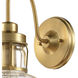 Manhattan Boutique 1 Light 9 inch Brushed Brass Sconce Wall Light