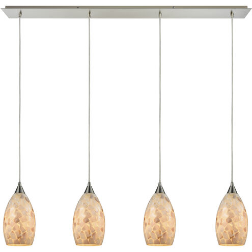 Capri 4 Light 46 inch Satin Nickel Multi Pendant Ceiling Light, Configurable