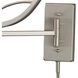 Elysburg 24 inch 150 watt Satin Nickel Swingarm Sconce Wall Light in Incandescent